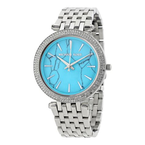 michael kors watch turquoise band|Michael Kors turquoise face watch.